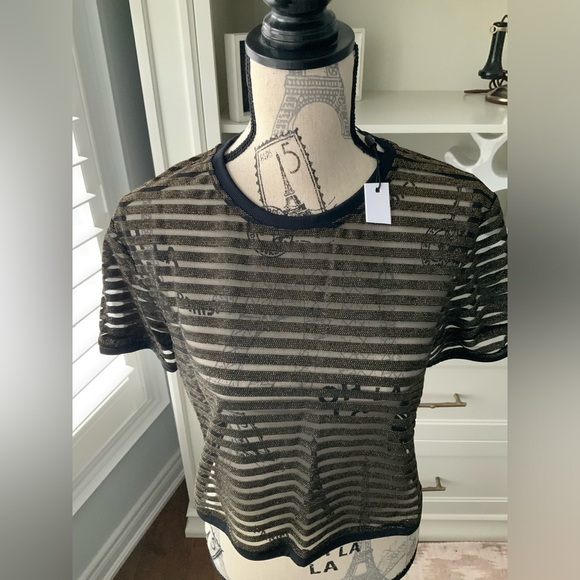 KORAL Terrain Cropped Top Black Gold Women’s Size Large BRAND NEW Made in USA - Picture 11 of 15